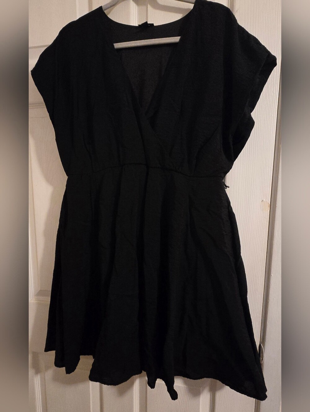 Classic Black V-Neck Women's Dress